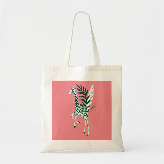 Bolso De Tela Amistad Animal - Giraffe (Frente)