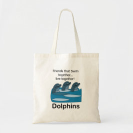 Bolso De Tela Amistad de delfines animales acuáticos