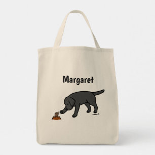 Bolso De Tela Amistad personalizada con el labrador negro