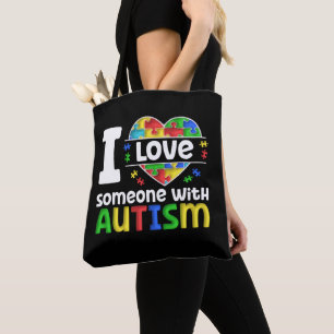 Bolso De Tela Amo A Alguien Con Autismo, Regalo De Conciencia De