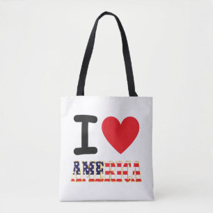Bolso De Tela Amo a América