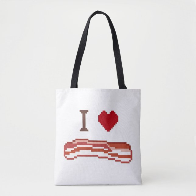 Bolso De Tela Amo a Bacon (Anverso)
