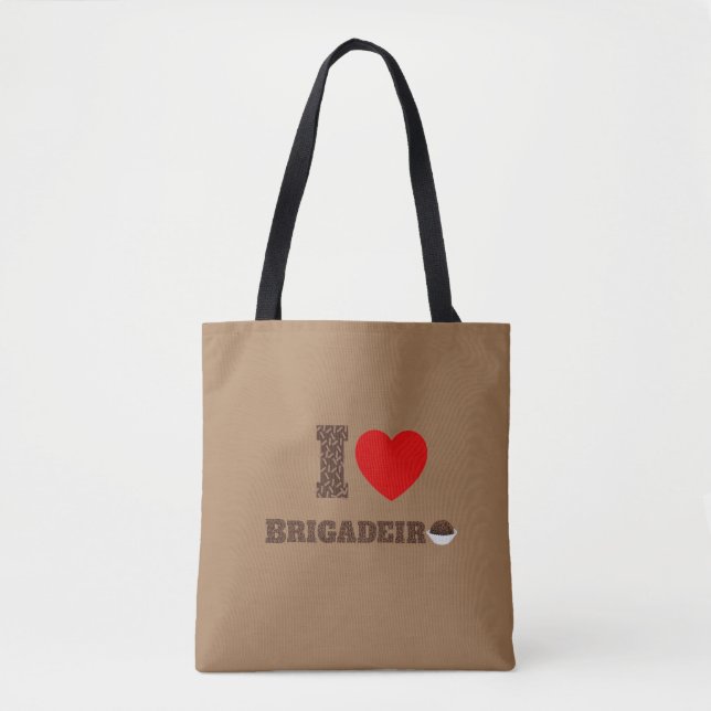 Bolso De Tela Amo a Brigadeiro (Anverso)