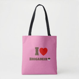 Bolso De Tela Amo a Brigadeiro