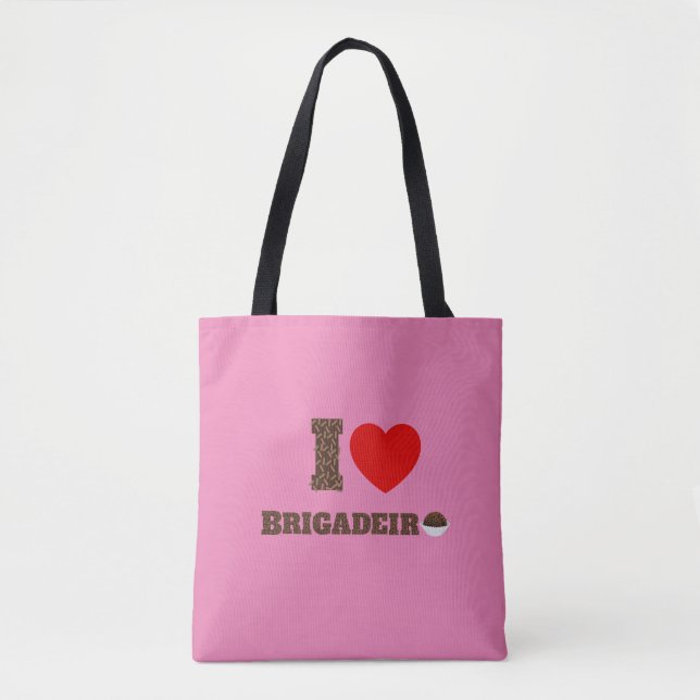 Bolso De Tela Amo a Brigadeiro (Anverso)