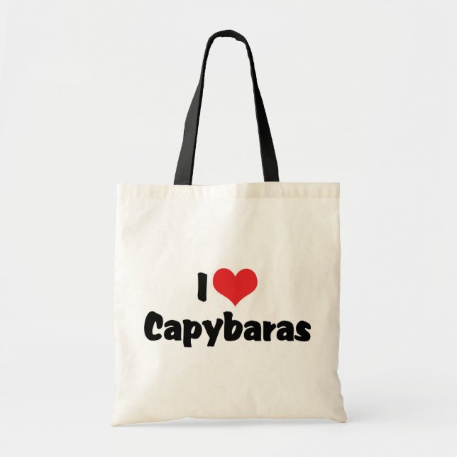 Bolso De Tela Amo a Capybaras del Corazón (Frente)