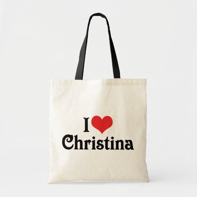 Bolso De Tela Amo a Christina (Frente)