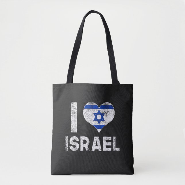 Bolso De Tela Amo a Israel (Anverso)