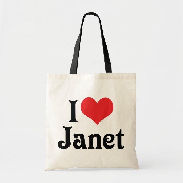 Bolso De Tela Amo a Janet (Frente)