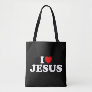 Bolso De Tela Amo a Jesús - Camiseta del corazónCuenta con un co