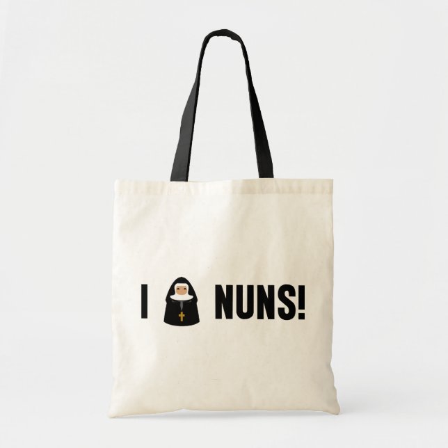 Bolso De Tela Amo a las Monjas (Frente)