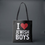 Bolso De Tela Amo a los chicos judíos que corazón a los judíos H<br><div class="desc">Amo a los chicos judíos que corazón a los judíos Hanukkah</div>