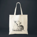 Bolso De Tela Amo a los conejitos<br><div class="desc">100% de los beneficios donados al Animal Shelter Artist http://www.franctasyart.com</div>