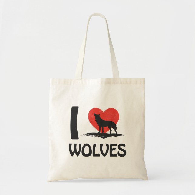 Bolso De Tela Amo a los lobos (Frente)