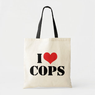 Bolso De Tela Amo a los policías