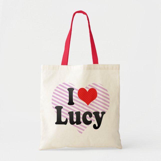 Bolso De Tela Amo a Lucy (Frente)