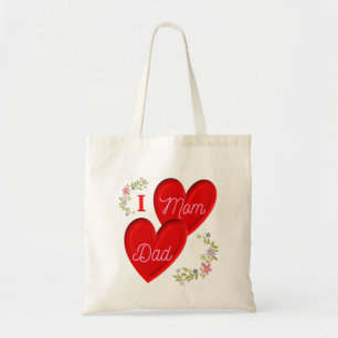 Bolso De Tela Amo a mamá y papá