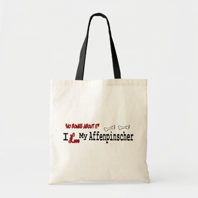 Bolso De Tela Amo a mi Affenpinscher (Frente)