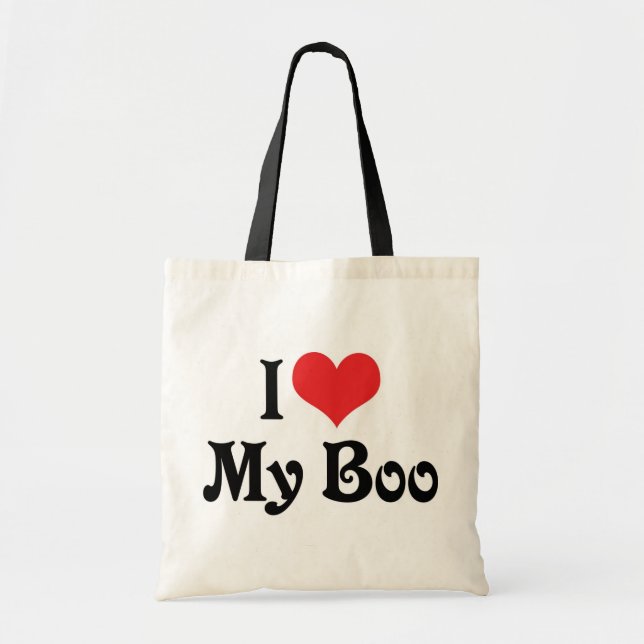 Bolso De Tela Amo a mi Boo (Frente)