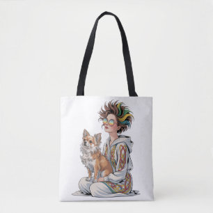 Bolso De Tela  amo a mi chihuahua 