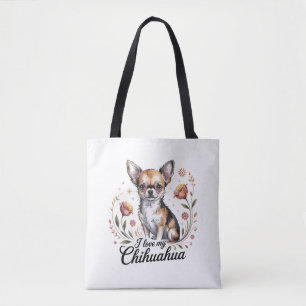 Bolso De Tela Amo a mi chihuahua 