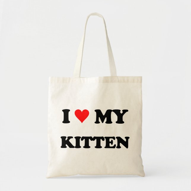 Bolso De Tela Amo a mi gatito (Frente)