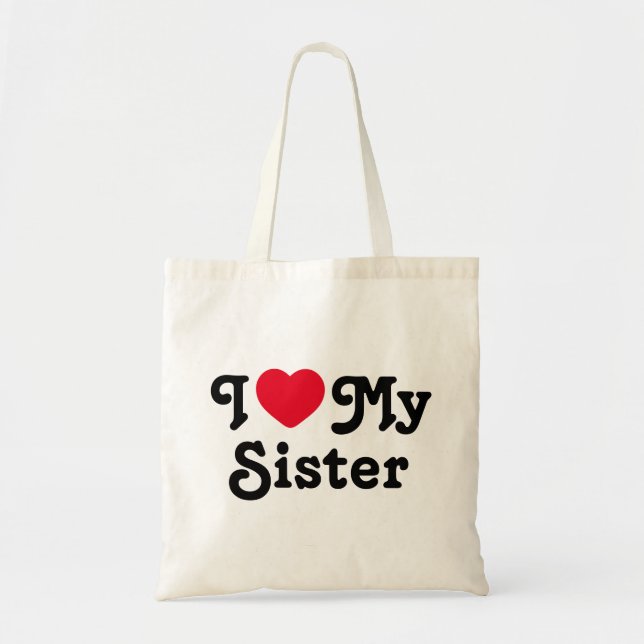 Bolso De Tela Amo a mi hermana (Frente)