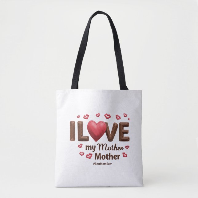 Bolso De Tela Amo A Mi Madre (Anverso)