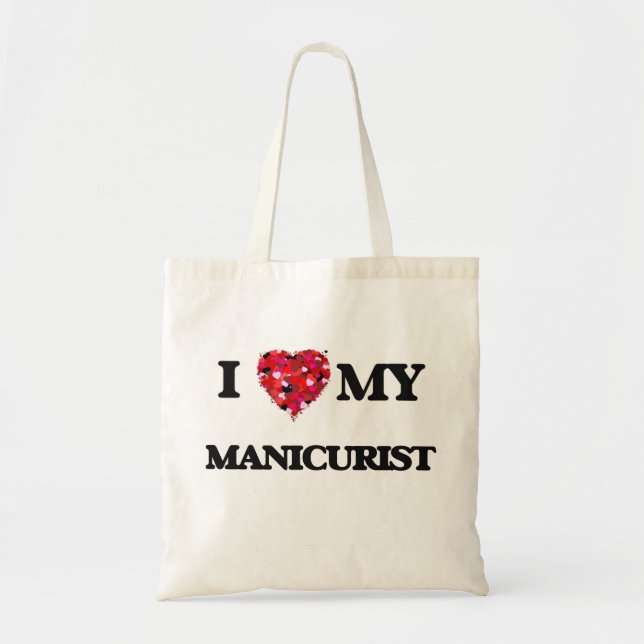 Bolso De Tela Amo a mi manicuro (Frente)