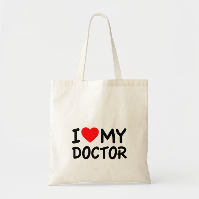 Bolso De Tela Amo a mi Médica (Frente)