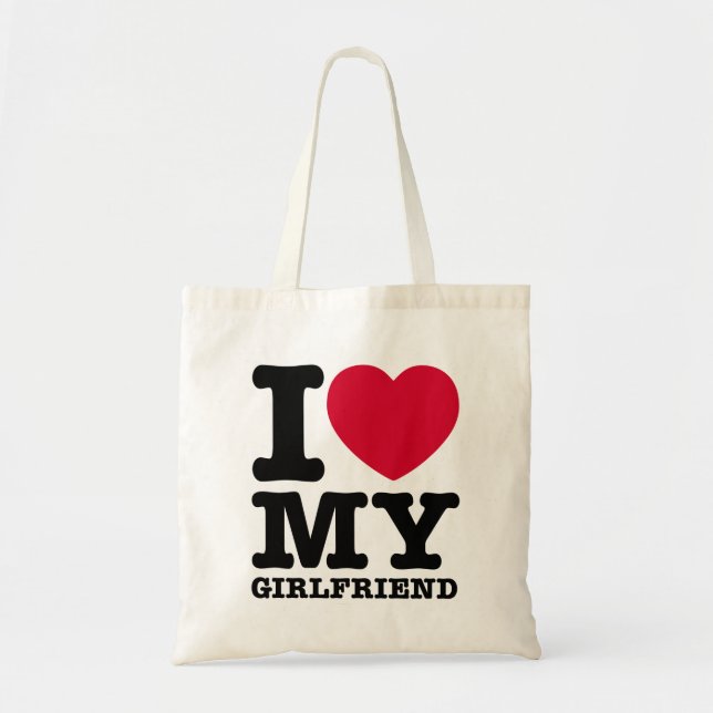 Bolso De Tela AMO A MI Novia (Frente)