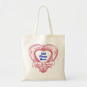 Bolso De Tela ¡Amo a mi novio! Corazones del rojo de la foto