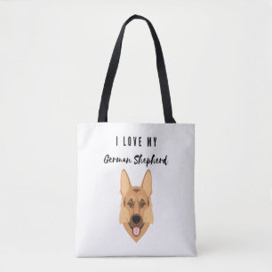 Bolso De Tela Amo a mi pastor alemán