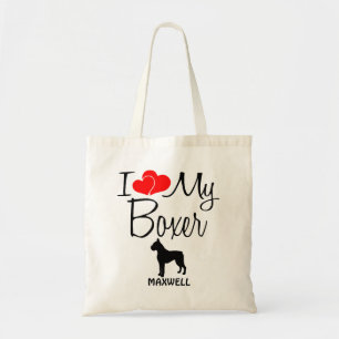 Bolso De Tela Amo A Mi Perro De Boxer