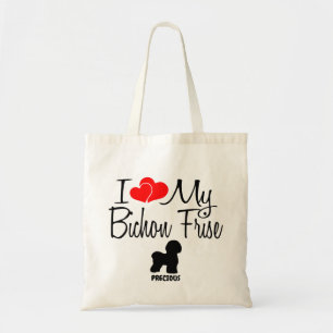 Bolso De Tela Amo a mi perro frito de Bichon
