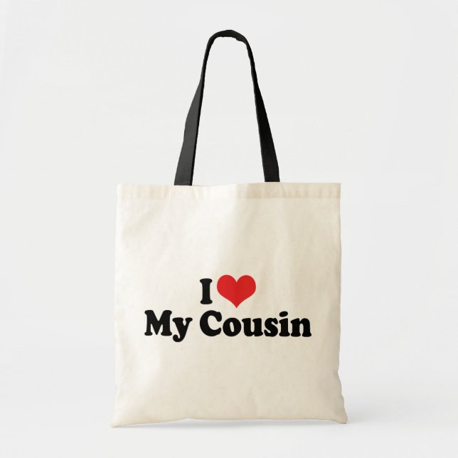Bolso De Tela Amo a mi primo (Frente)