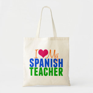 Bolso De Tela Amo A Mi Profesor De Español