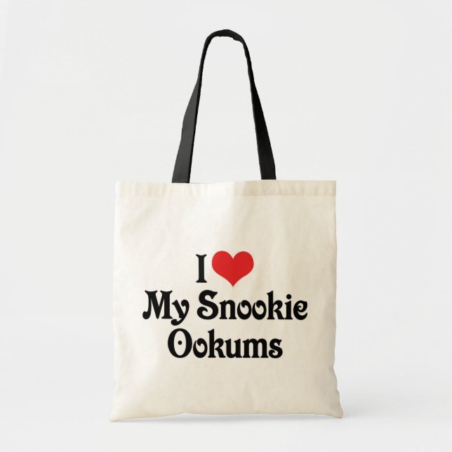 Bolso De Tela Amo a mi Snookie Ookums (Frente)