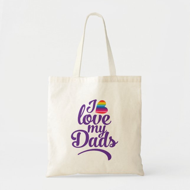 Bolso De Tela Amo a mis hijas - Orgullo del Día del Padre LGBTQ (Frente)