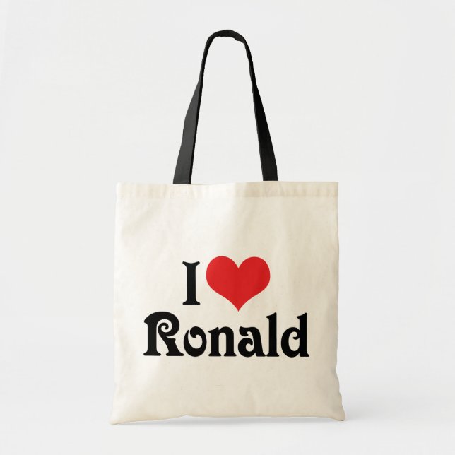 Bolso De Tela Amo a Ronald (Frente)