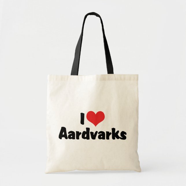 Bolso De Tela Amo Aardvarks de Corazón (Frente)