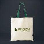 Bolso De Tela Amo Aguacates<br><div class="desc">Estos artículos expresan el sentimiento "Me encantan los aguacates",  pero con un aguacate donde esperarías ver un corazón.</div>