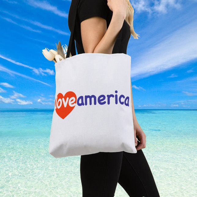 Bolso De Tela Amo América (Subido por el creador)