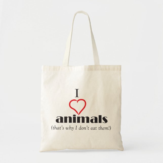 Bolso De Tela Amo animales (Frente)