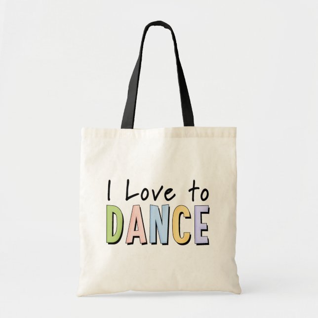 Bolso De Tela Amo bailar (Frente)