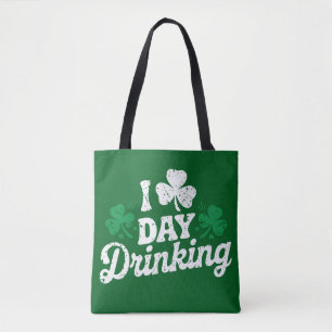 Bolso De Tela Amo Beber Durante El Día Divertido St Patrick's Da