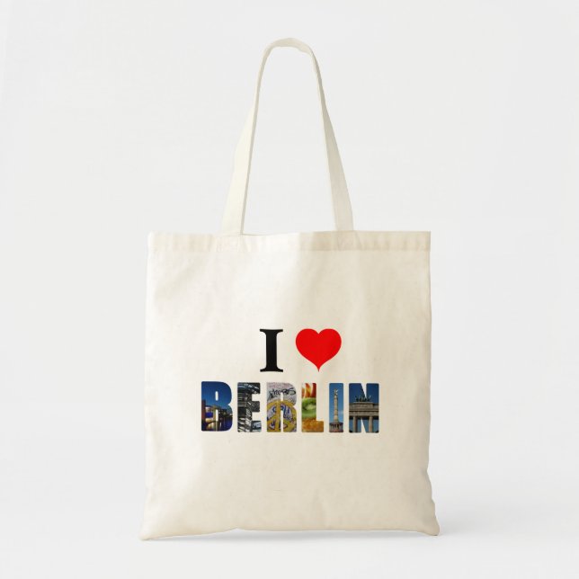 Bolso De Tela Amo Berlín Alemania Ciudad de Viajes Foto (Frente)