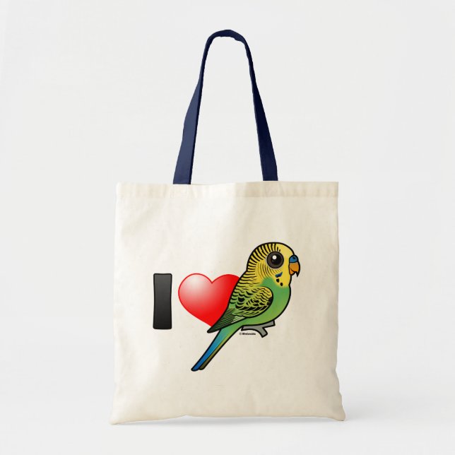 Bolso De Tela Amo Budgies (Frente)