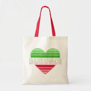 Bolso De Tela Amo Burundi, corazón burundiano