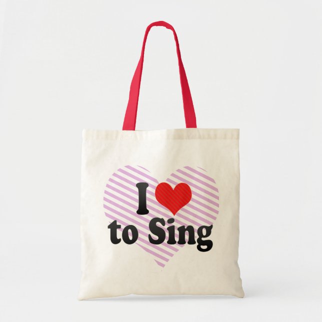 Bolso De Tela Amo cantar (Frente)